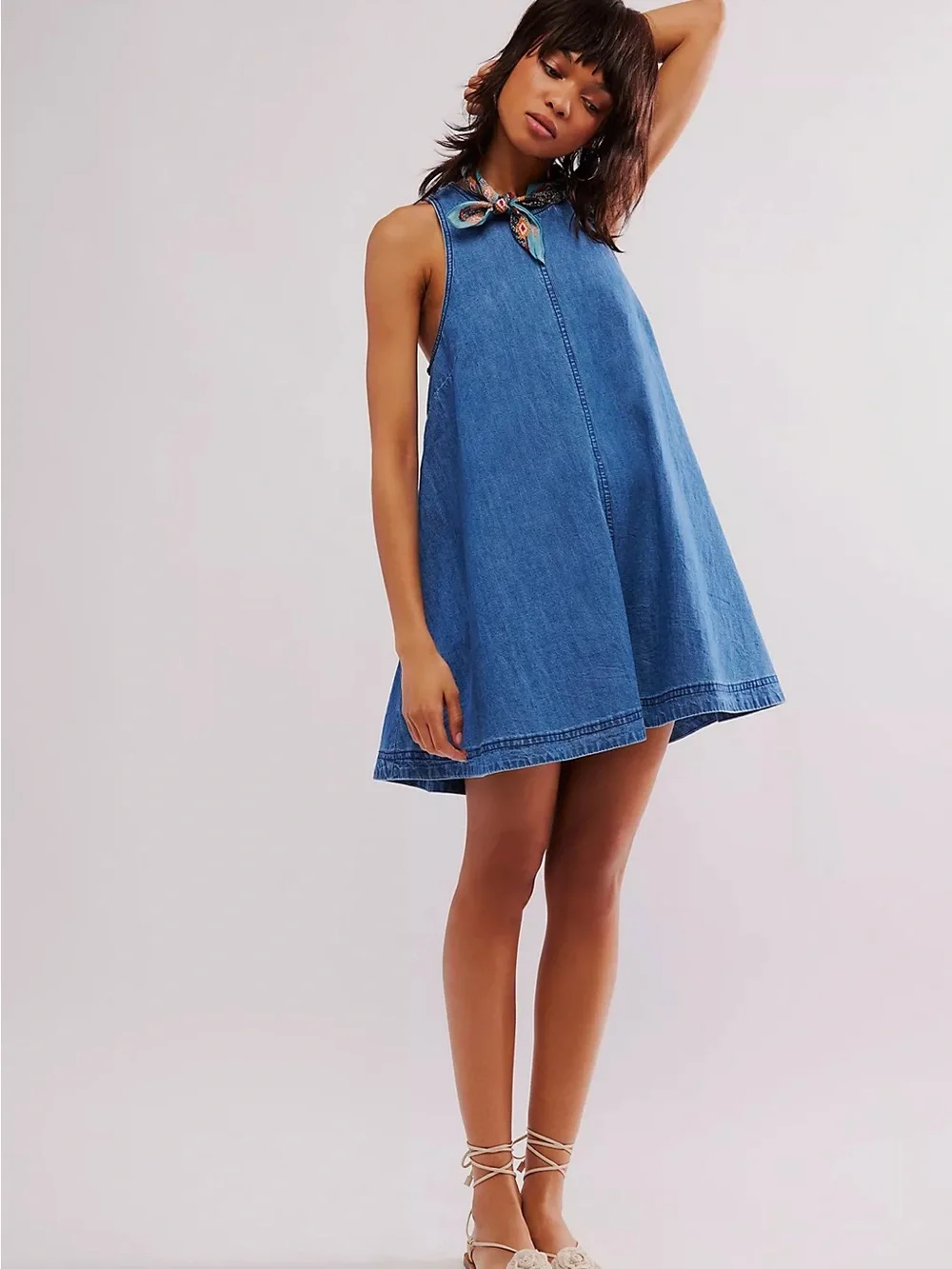 Free People Susie Denim Mini Dress - Picture 4 of 6